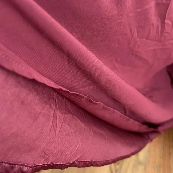 Lulu's Constantine Burgundy Satin Maxi Dress Sexy Formal Long Size S NWT - Picture 12 of 16